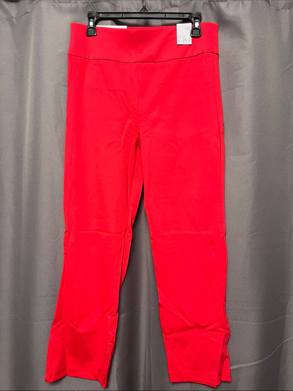 Darling Scarlet Straight-Leg Pants in Vibrant Red